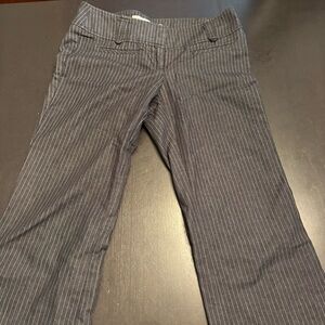 Vintage Dynamite Gray Low Rise Pinstripe Flare Trouser Pants